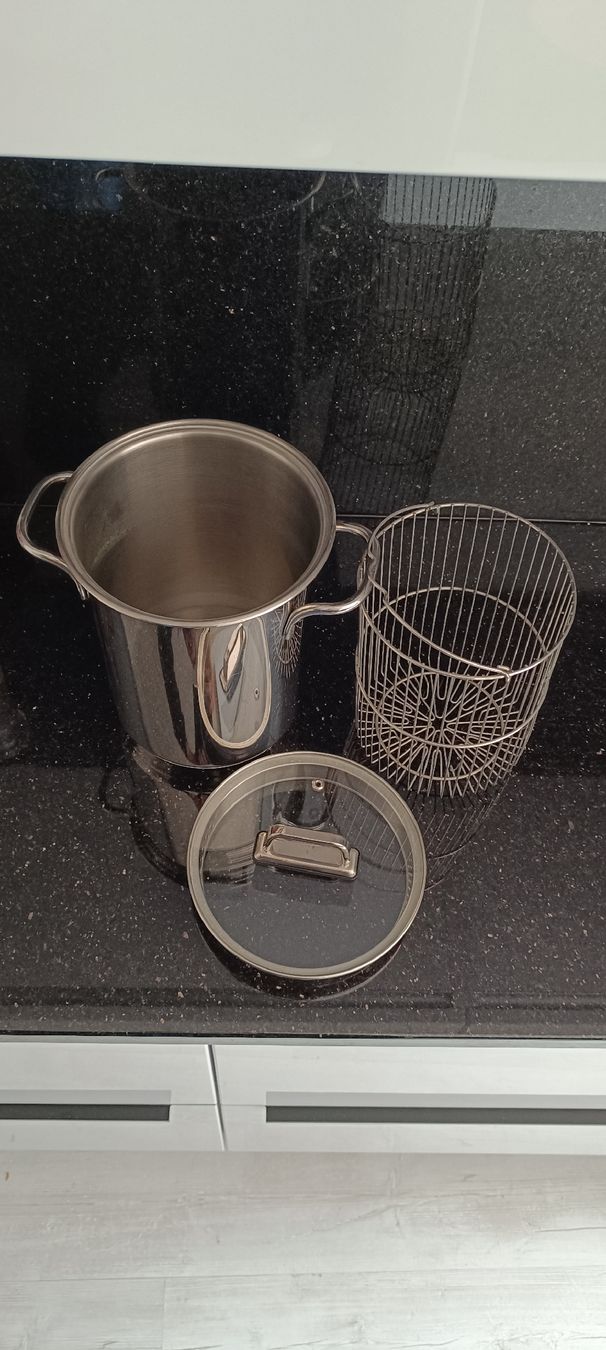 Padelle: Spargel Topf, Kochtopf mit Einsatz und Glasdeckel – Usato da Villmergen venduto da Rehe1989