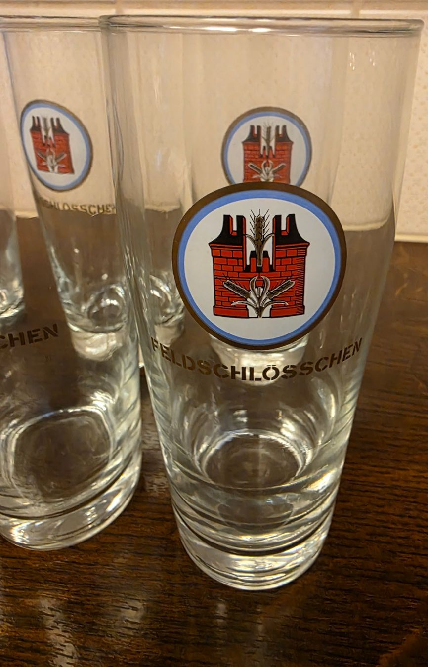Feldschlösschen Bicchieri: 6 Biergläser Feldschlösschen – Usato da Richterswil venduto da adora88 2