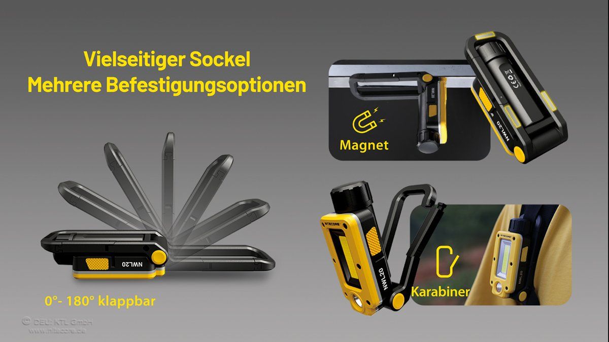 NiteCore Lampade: Arbeitsleuchte, 600 Lumen - Nitecore NWL20 – Nuovo e nell'imballaggio originale da Grüningen venduto da Prolumin 6