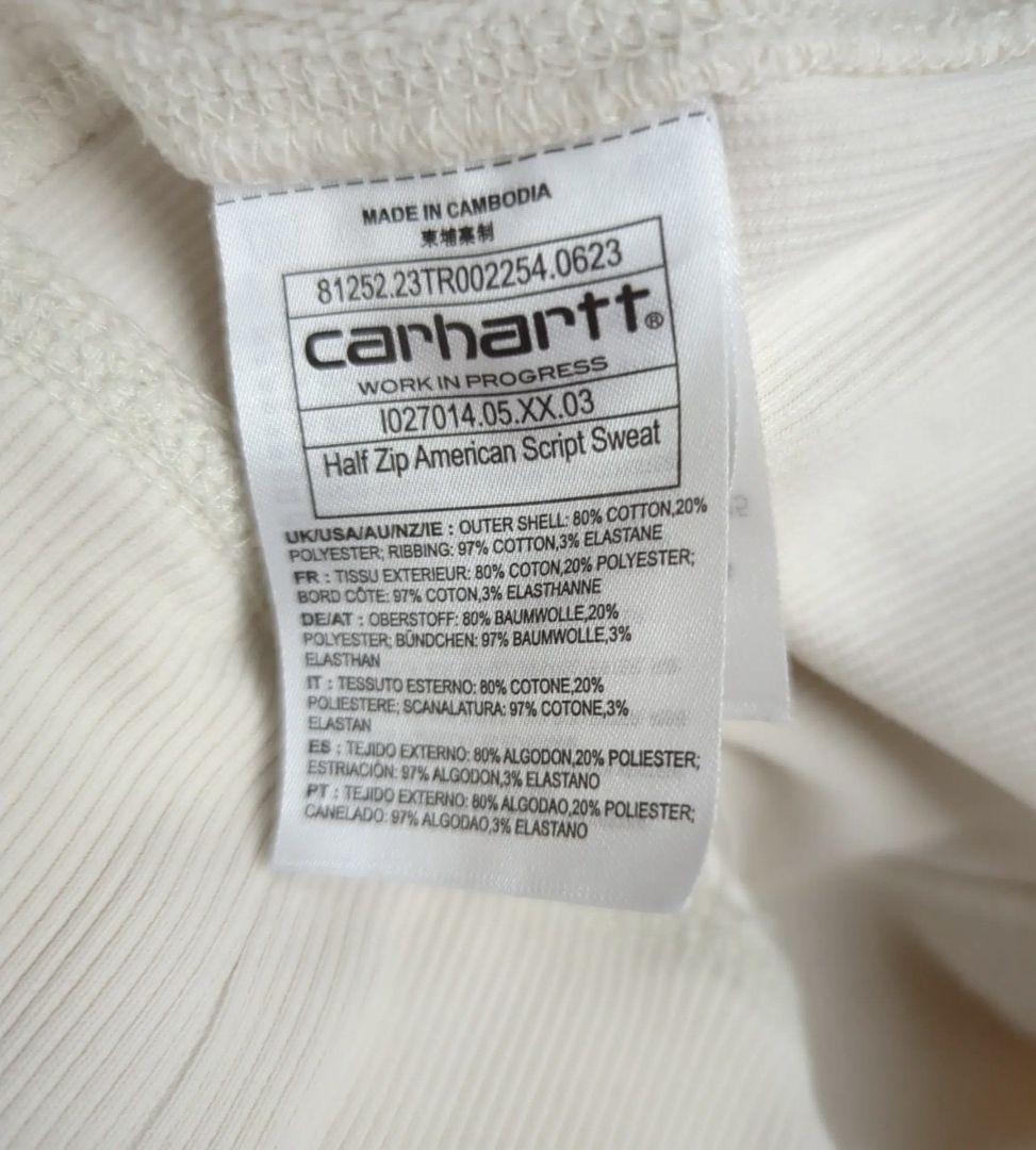 Carhartt Maglioni & Felpe: Carhartt WIP Half Zip American Script Sweat Crème S – Nuovo (secondo la descrizione) da Le Locle venduto da sAm_2112 2