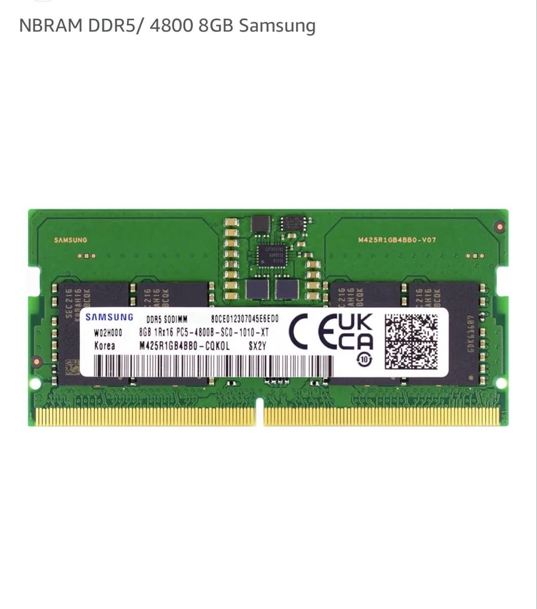 Samsung Memoria / RAM: 2xNBRAM DDR5/ 4800 8GB Samsung – Usato da Grenchen venduto da Naseer