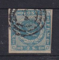 Dänemark 1854: 2 S. blau - Kat. 50.--