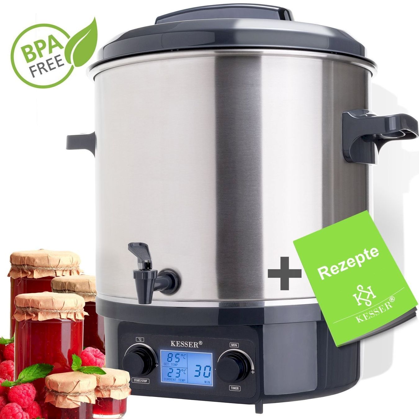 Elettrodomestici da cucina: KESSER Einkochautomat 2000W 27L – Nuovo e nell'imballaggio originale da Bottighofen venduto da zaap