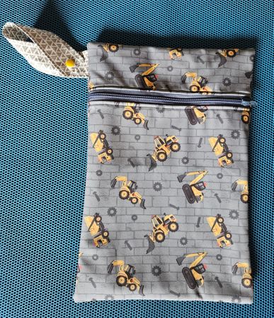 Wetbag/Nasstasche "Baumaschinen"
