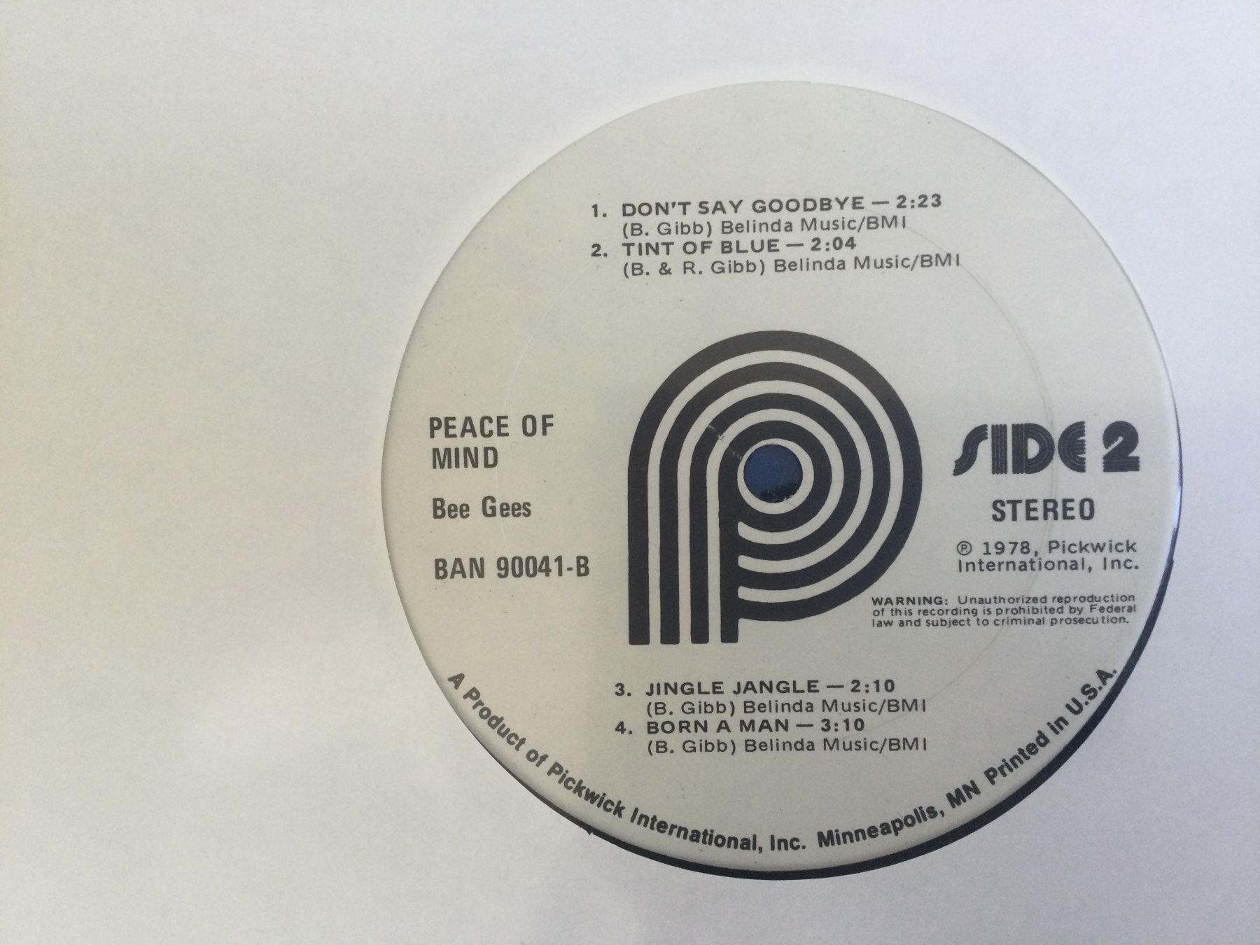 Dischi in vinile: Bee Gees LP - Peace Of Mind – Usato da Gutenswil venduto da Hamzian 1