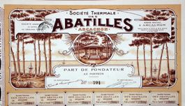 Société Thermale des Abatilles Arcachon SA, Arcachon - 1925