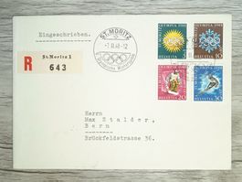 TR80 Enveloppe + Timbre Suisse 1948
