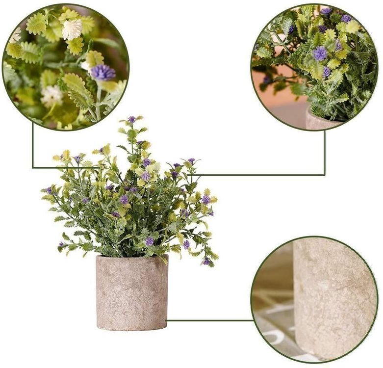 7er Set Mini Kunstpflanzen | Knstliche Pflanzen Im Blumentopf | Modell  Landschaft Pflanze Knstlich