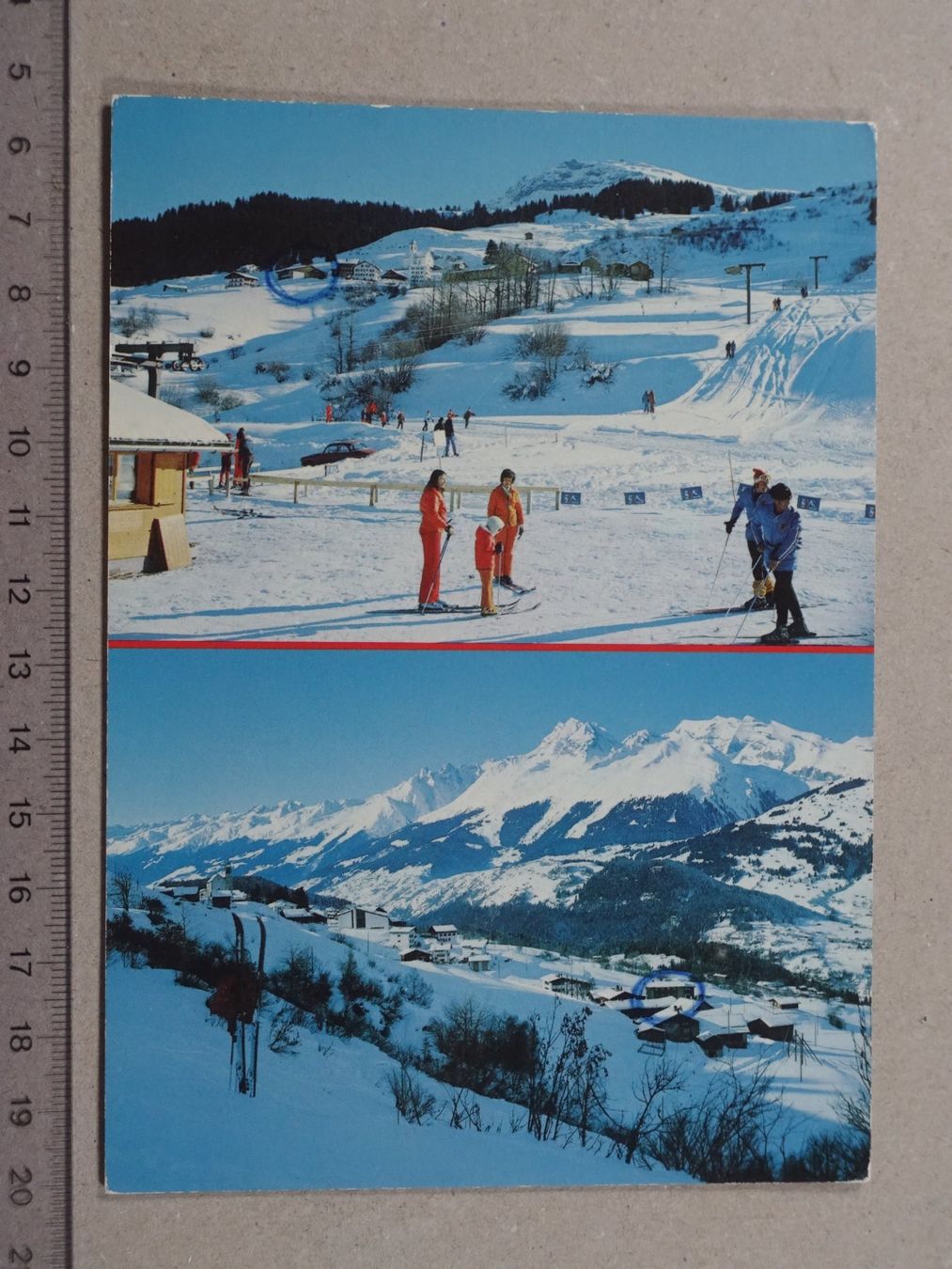 Ansichtskarten: Surcuolm, Bündner Oberland, Ski – Gebraucht aus Lenzburg von fh1