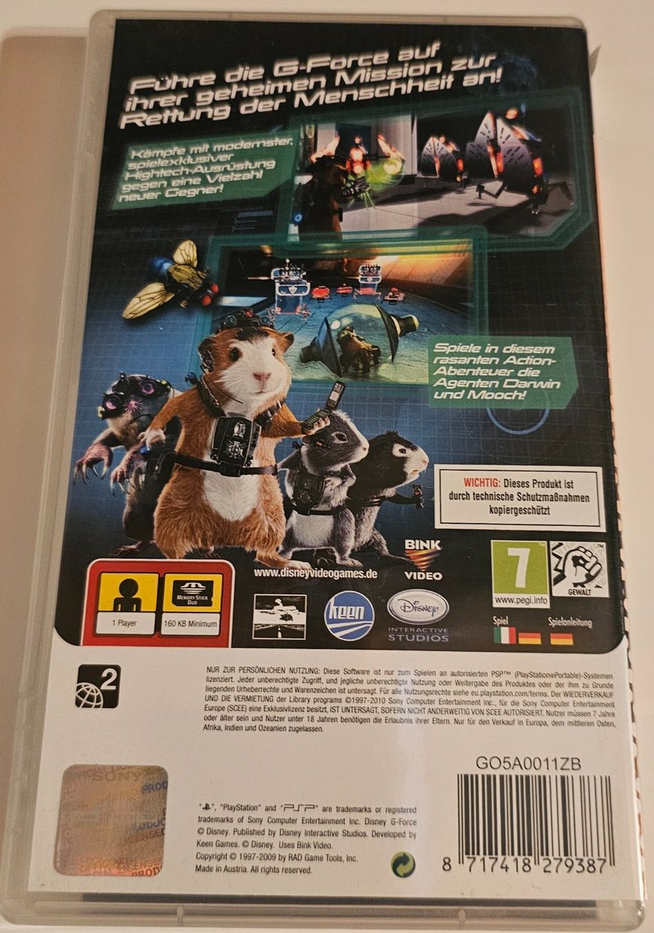 Sony Giochi: PSP Spiel - G-Force Agenten Disney – Usato da La Garde venduto da The_Hammer76 1