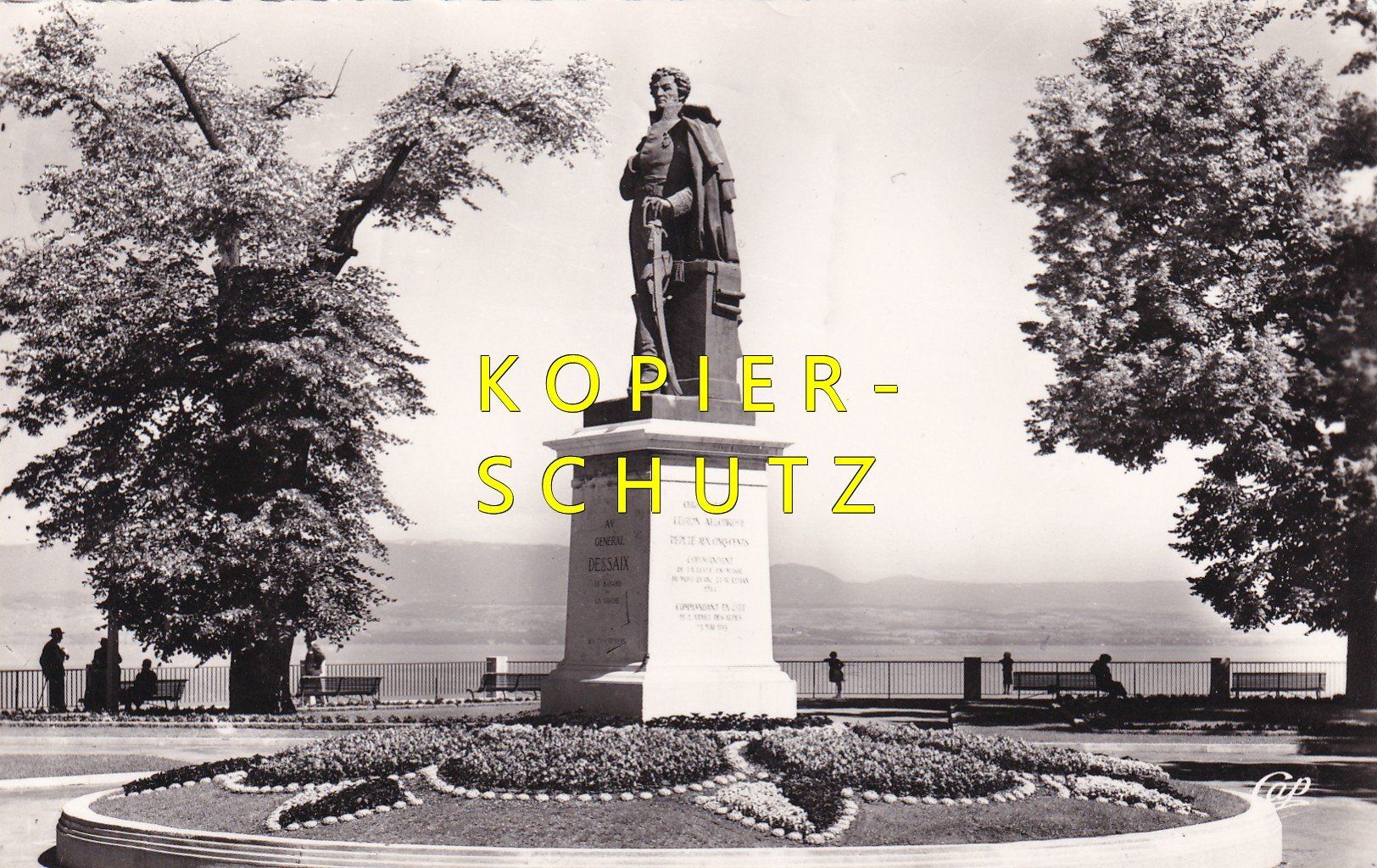 Ansichtskarten: Thonon-les-Bains - Statue du Général Dessaix /bo – Gebraucht aus Hombrechtikon von Rudolf07
