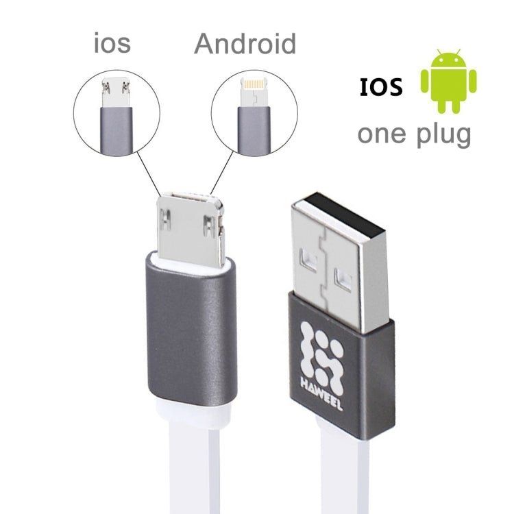 Cavi: Haweel 1m Lade&Datenkabel Lightning & MicroUSB in einem Stec – Nuovo e nell'imballaggio originale da Aesch BL venduto da _elektroniktrade_ 2