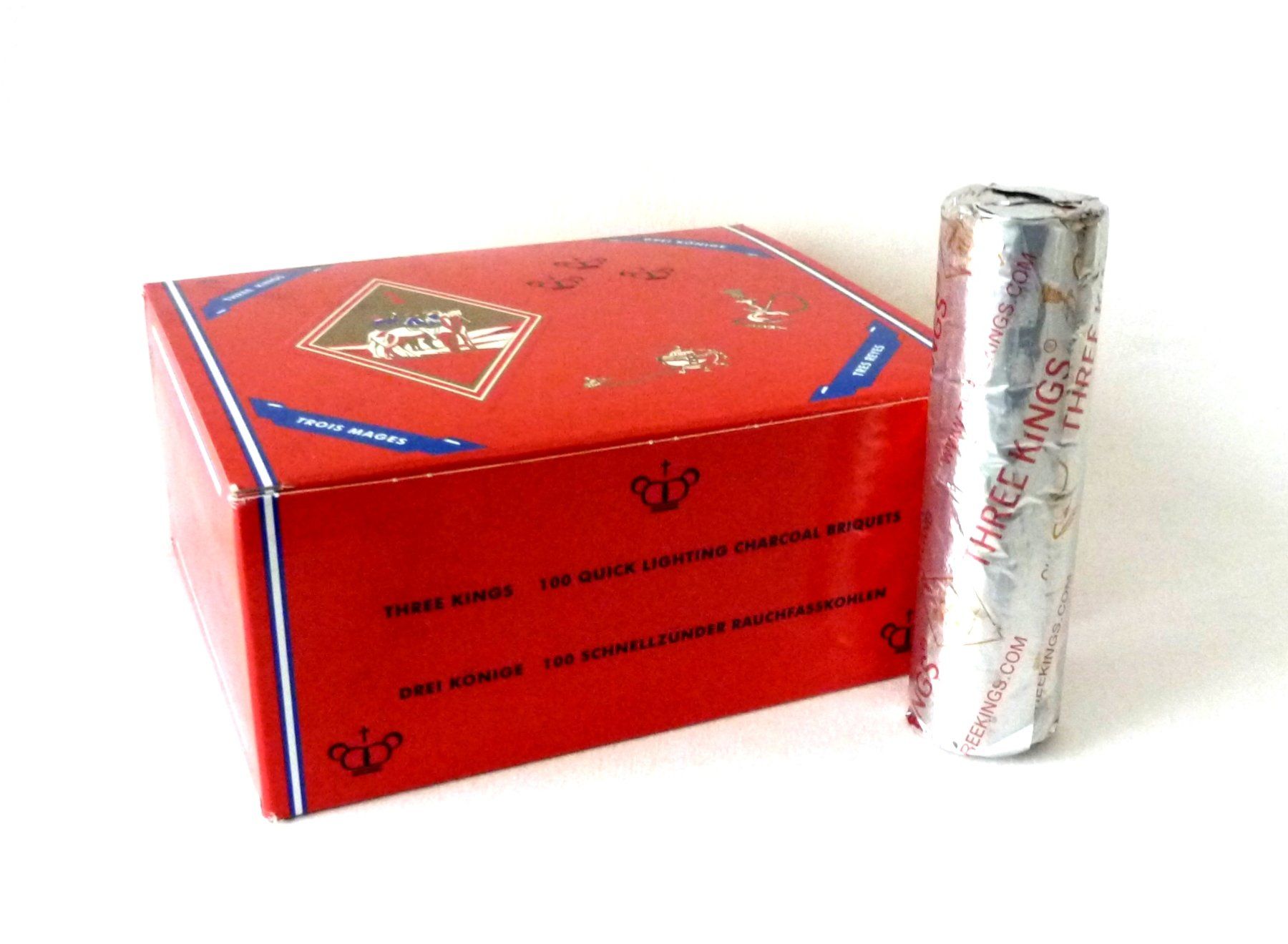 Candele: Räucherkohle 33mm Packung - 10 Rollen Three Kings – Nuovo e nell'imballaggio originale da Mauren venduto da Yeelen
