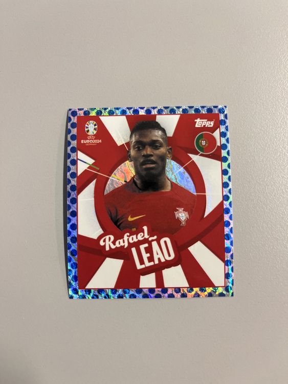 Sticker Topps EURO 2024 – Rafael Leao Or Parallèle (Portugal) – Neuf, Non Collé