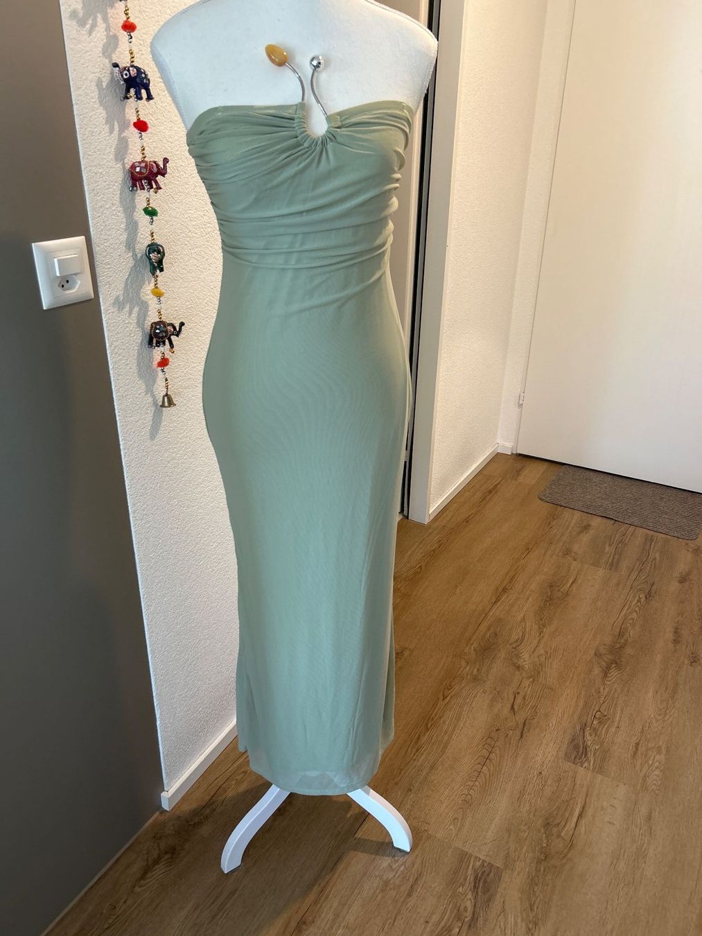 Vestiti: Schulterfreies Kleid maxi mintgrün Gr. M – Usato da Brunnen venduto da Nala2929 3