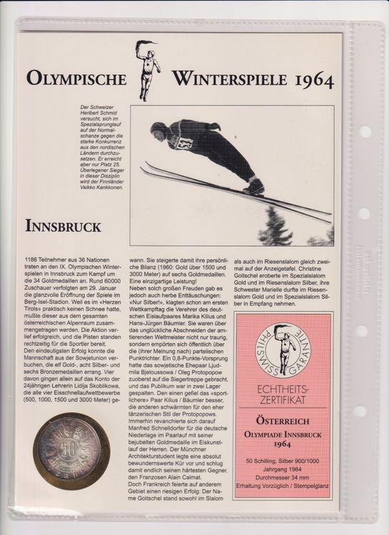 Olympische Winterspiele 1964 Kaufen auf Ricardo