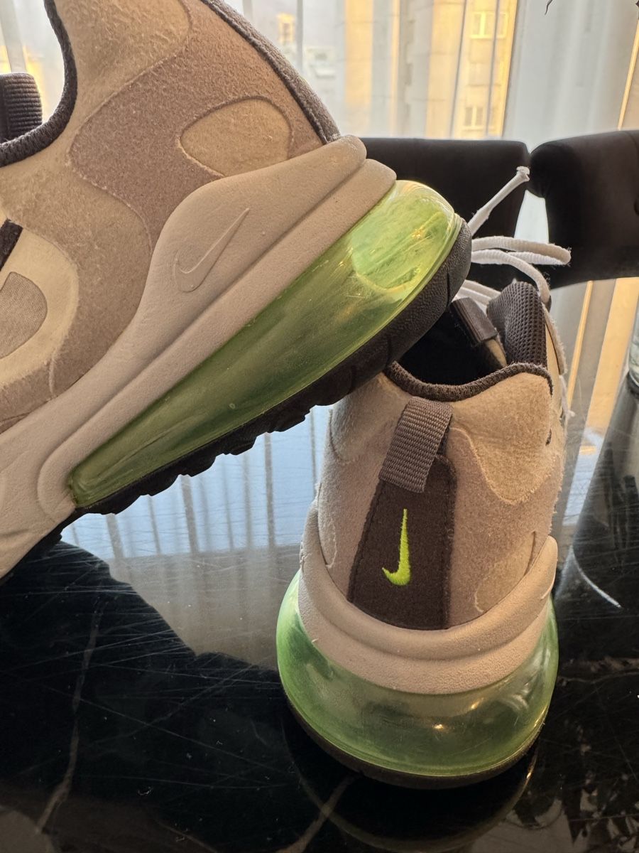 Nike Scarpe da donna: Nike Air Max 270 React Sneaker, Grau/Grün, Grösse 38 – Usato da Thun venduto da mama2007 2