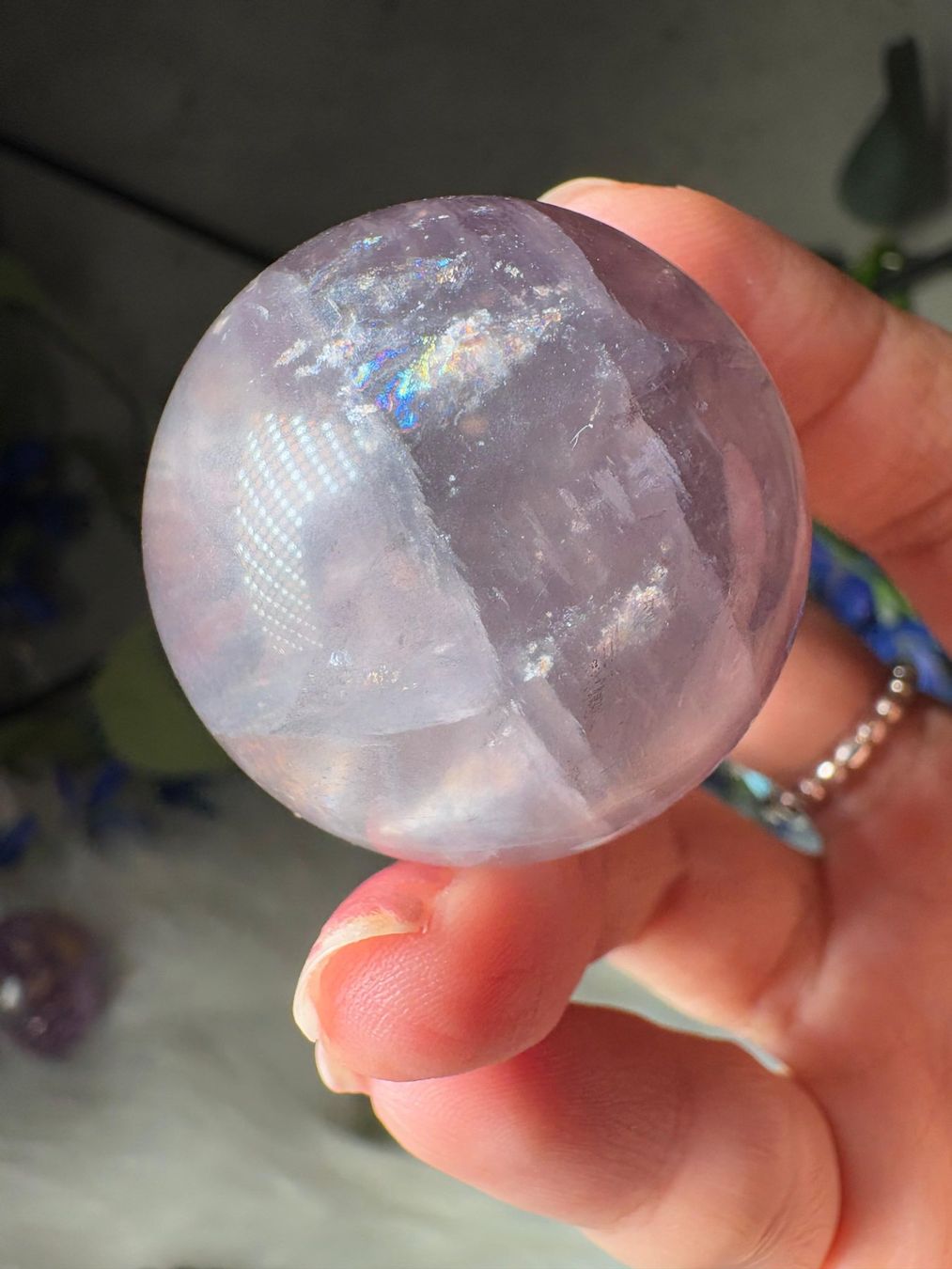 Mineralien & Heilsteine: Lila Fluorit mit Glimmer – Neu und originalverpackt aus Neuheim von m.hald 4