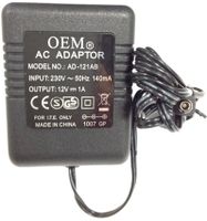 OEM AD-121AB AV Adaptor 12V 1A Netzteil extern schwarz