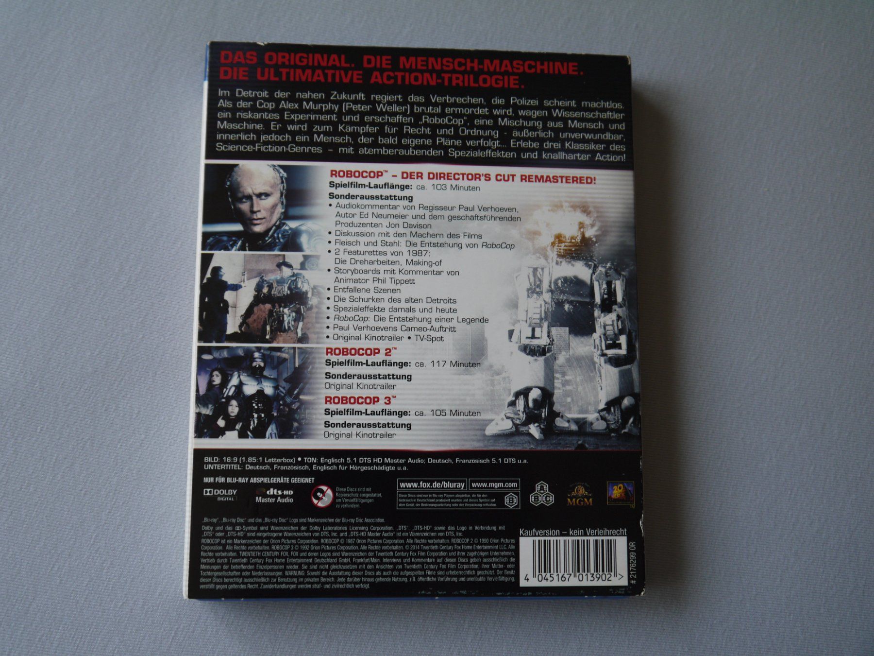 Alle DVDs: ROBOCOP - Collection - Trilogie- 1- 3 - Blu Ray - uncut – Gebraucht aus Hagendorn von Blaf 1
