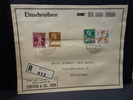 11.X.29.SPEZIALBRIEF; ZUMSTEIN BRIEFMARKEN BERN; CHARGE