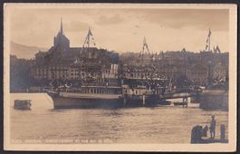 Genève Débarcadère avec Bateau Dampfschiff "La Suisse"