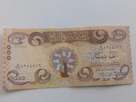 Irak banknote of 1000 dinars,delivery end of Oct