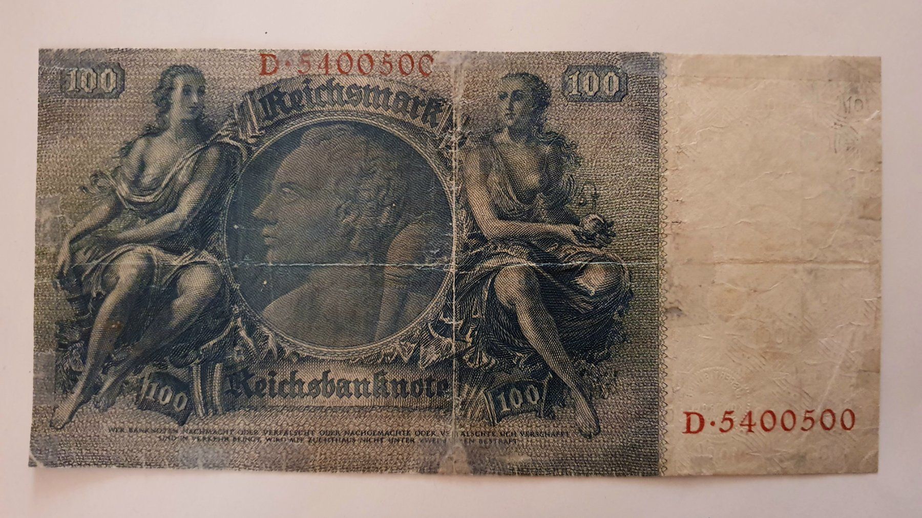 Banconote: Banconota/banknote 100 reichsmark – Usato da Pregassona venduto da eld_st6b 1
