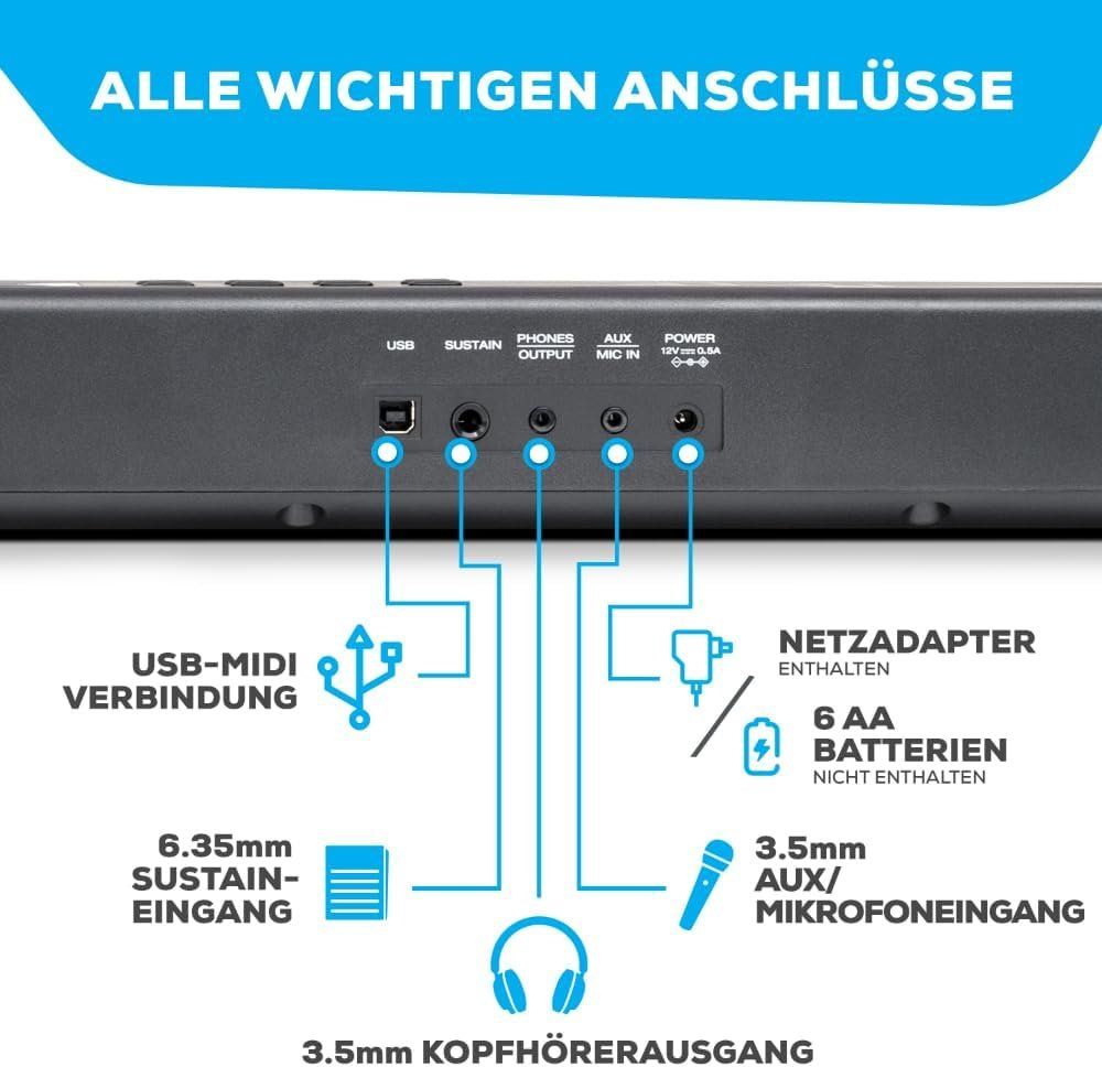 Strumenti musicali: Keyboard Piano 88 Tasten Bundle – Nuovo e nell'imballaggio originale da Schaffhausen venduto da Alpenfund23 4
