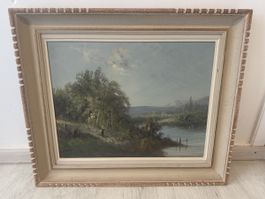 Tableau ancien L. HENRY (1850-1896) École de Barbizon 