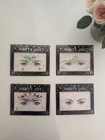 Gesichtsschmuck Party Joy Set 4 Stück neu verpackt