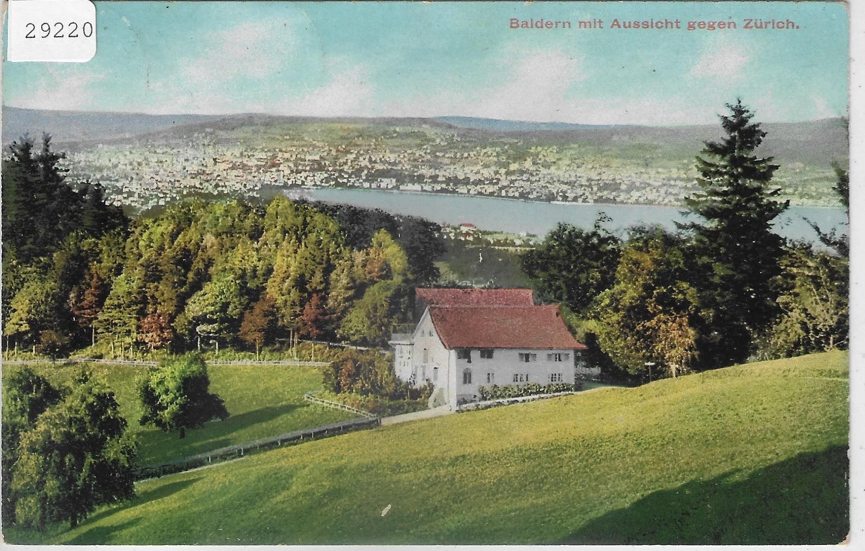 Ansichtskarten: Baldern mit Aussicht gegen Zürich – Gebraucht aus Ettingen von Kartenplanet