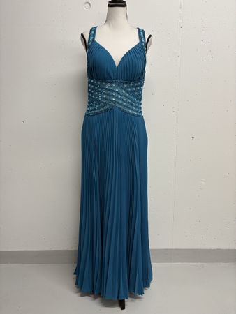 Alyce Paris Abendkleid Gr. 38 mit Pailletten türkis blau