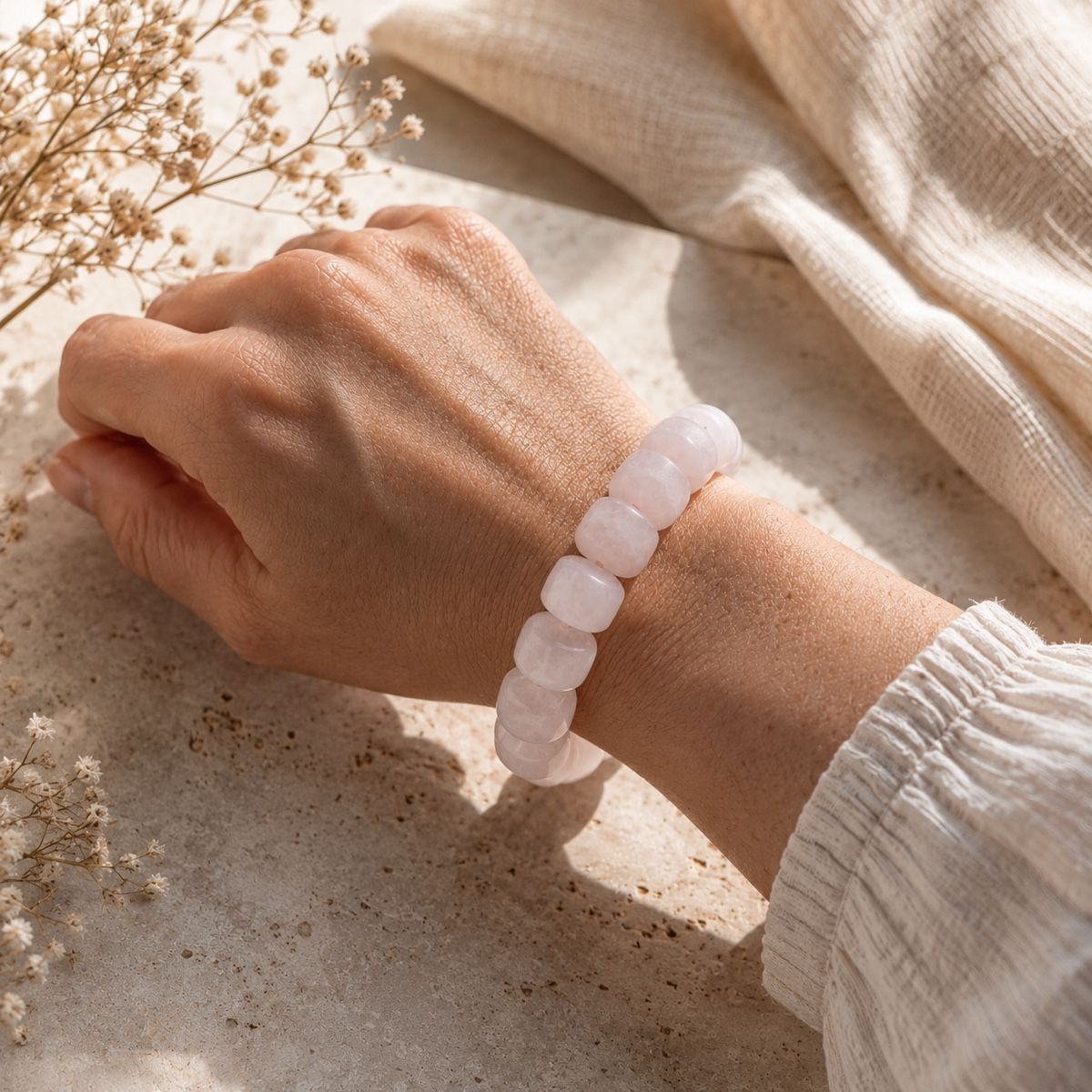 Pietre preziose: Rosenquarz Armband  – Nuovo (secondo la descrizione) da St. Gallen venduto da Mokki2014