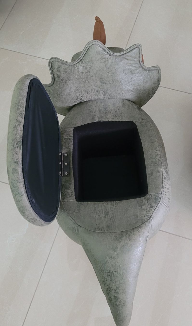 Beliani Sgabelli: HOCKER Triceratops Dinosaur Green Kids – Usato da Killwangen venduto da bmy_5rtt 4