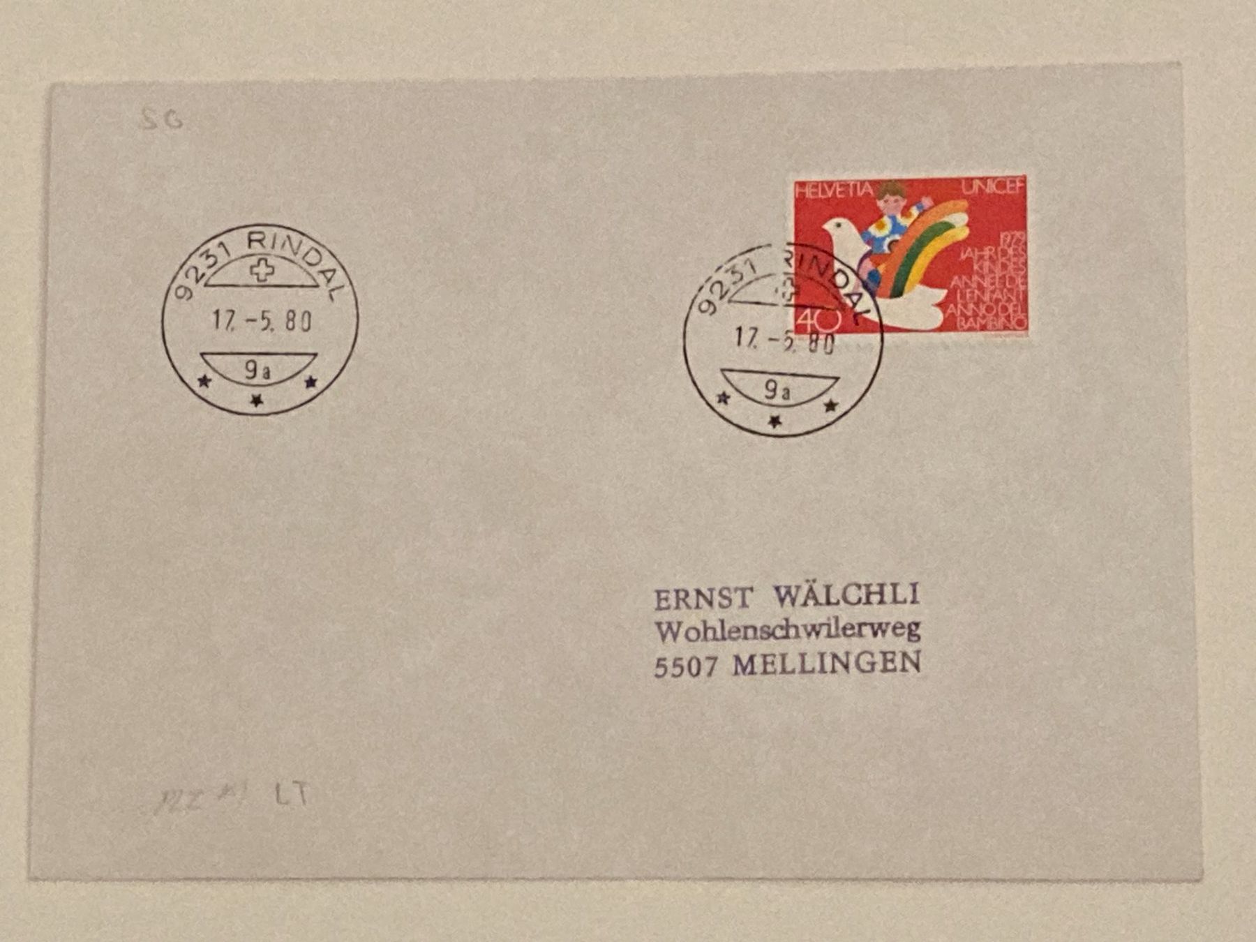 Tous les timbres: 17.5.1980 RINDAL – D'occasion à Buchrain par Blochha