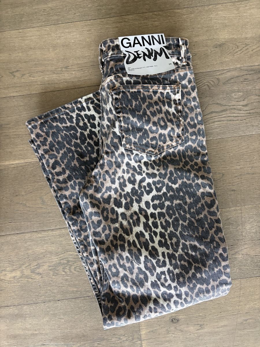 Ganni Jeans: Ganni Izey Jeans Leopard Straight – Nuovo e nell'imballaggio originale da Nyon venduto da Avido_Dollars 4