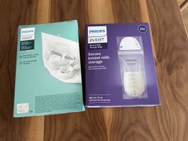 Philips Avent Muttermilchbeutel + Sterilisationsbeutel