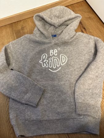 Okäidi Strick-Hoodie, Gr. 128, "Be Kind" – Winter Sale!