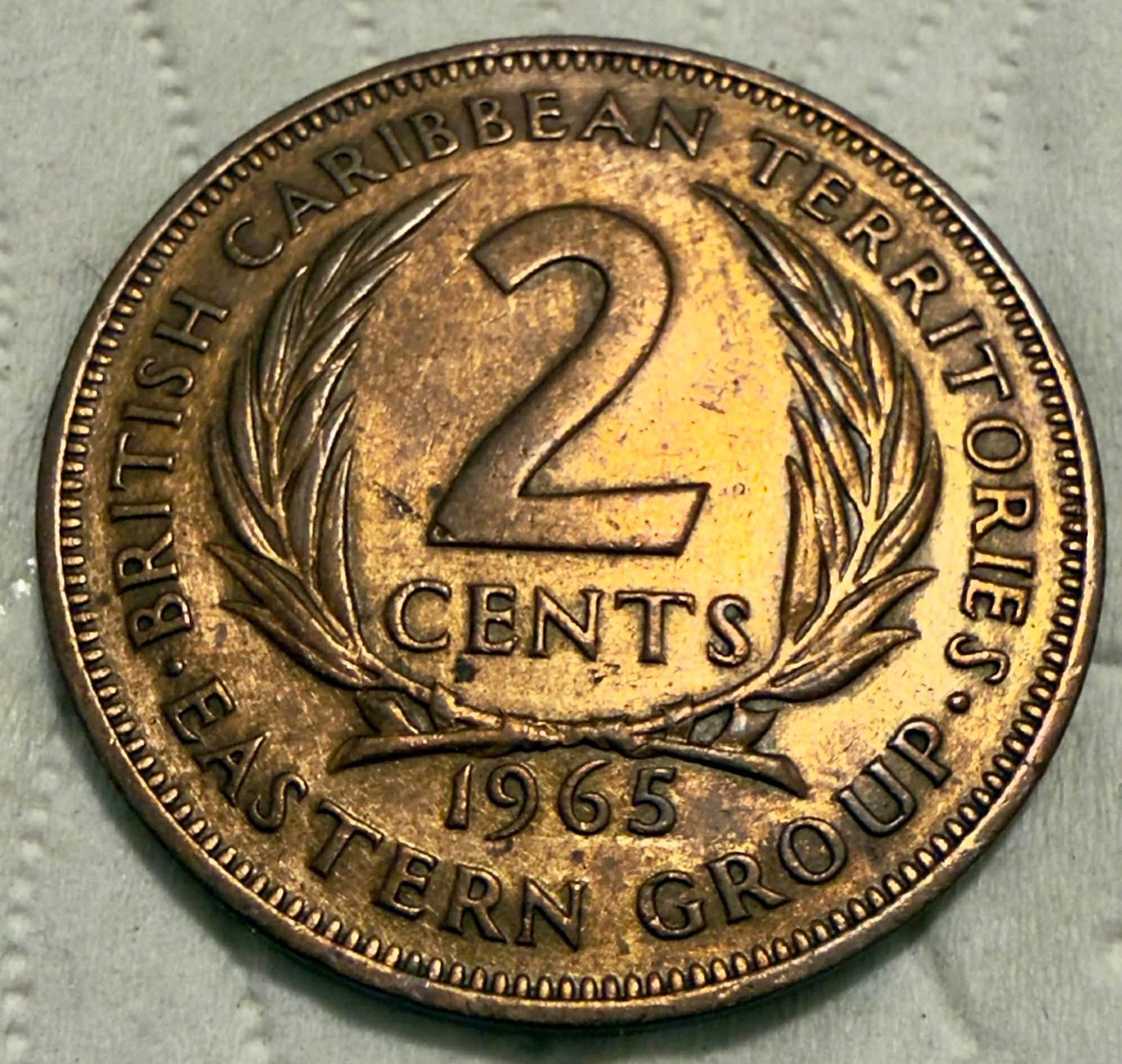 Alle Münzen: British Caribbean territories 2 Cents 1965 – Gebraucht aus Zürich von Tasmiyah