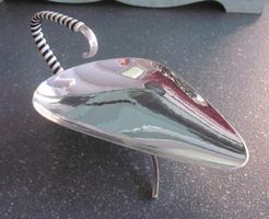 Mid Century Knabberschale, Chromoptik, 50/60er Jahre