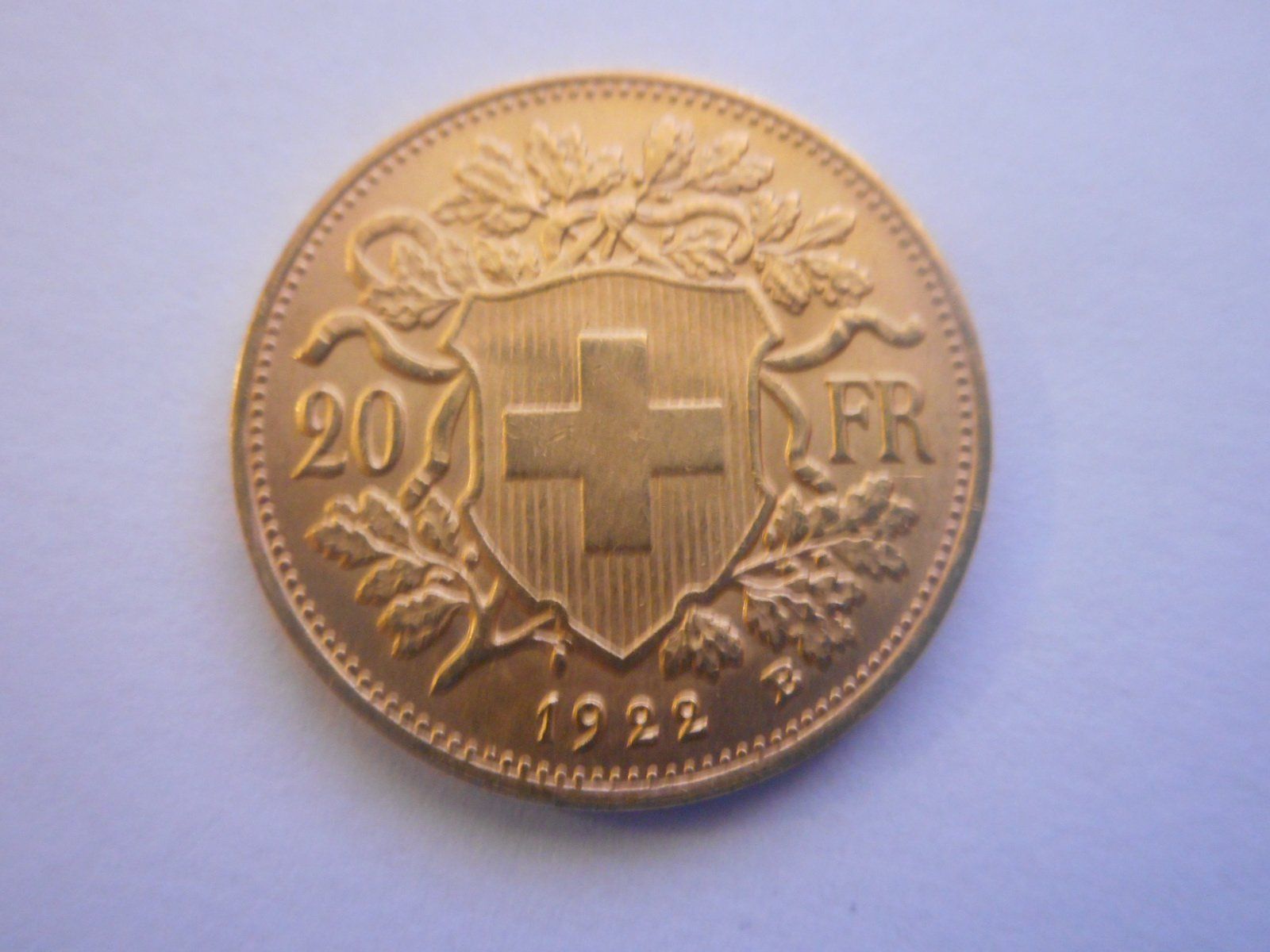 Toutes les monnaies: 20 Fr. Goldvreneli 1922 – Neuf (Voir description) à Kriegstetten par pizlad2010
