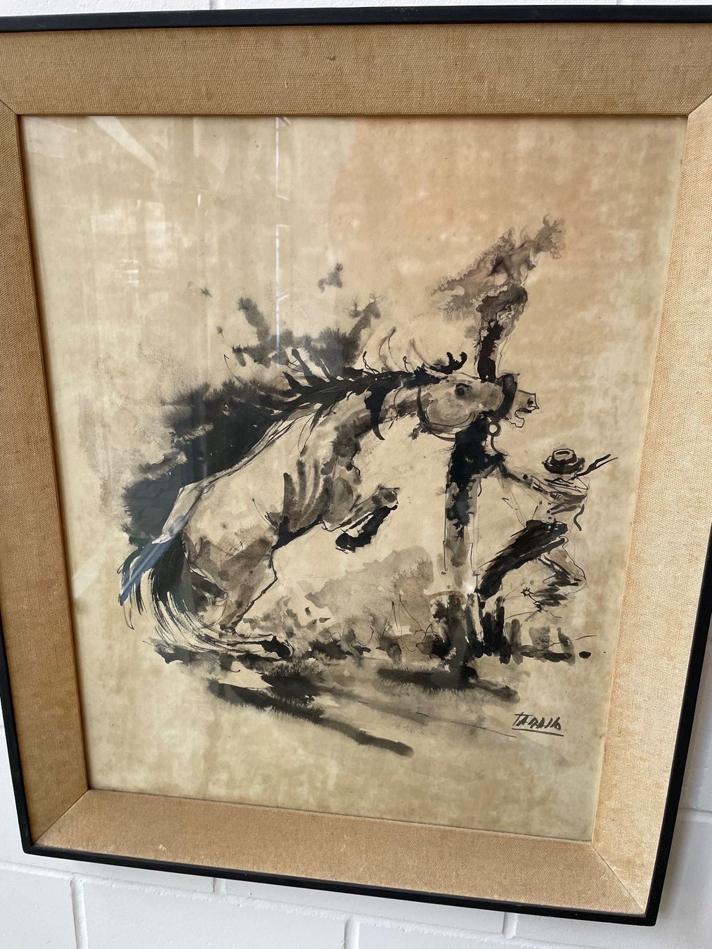 Dipinti: Bild/Gaucho mit Pferd aus Uruguay – Usato da Schlatt TG venduto da kahlofrida50 1