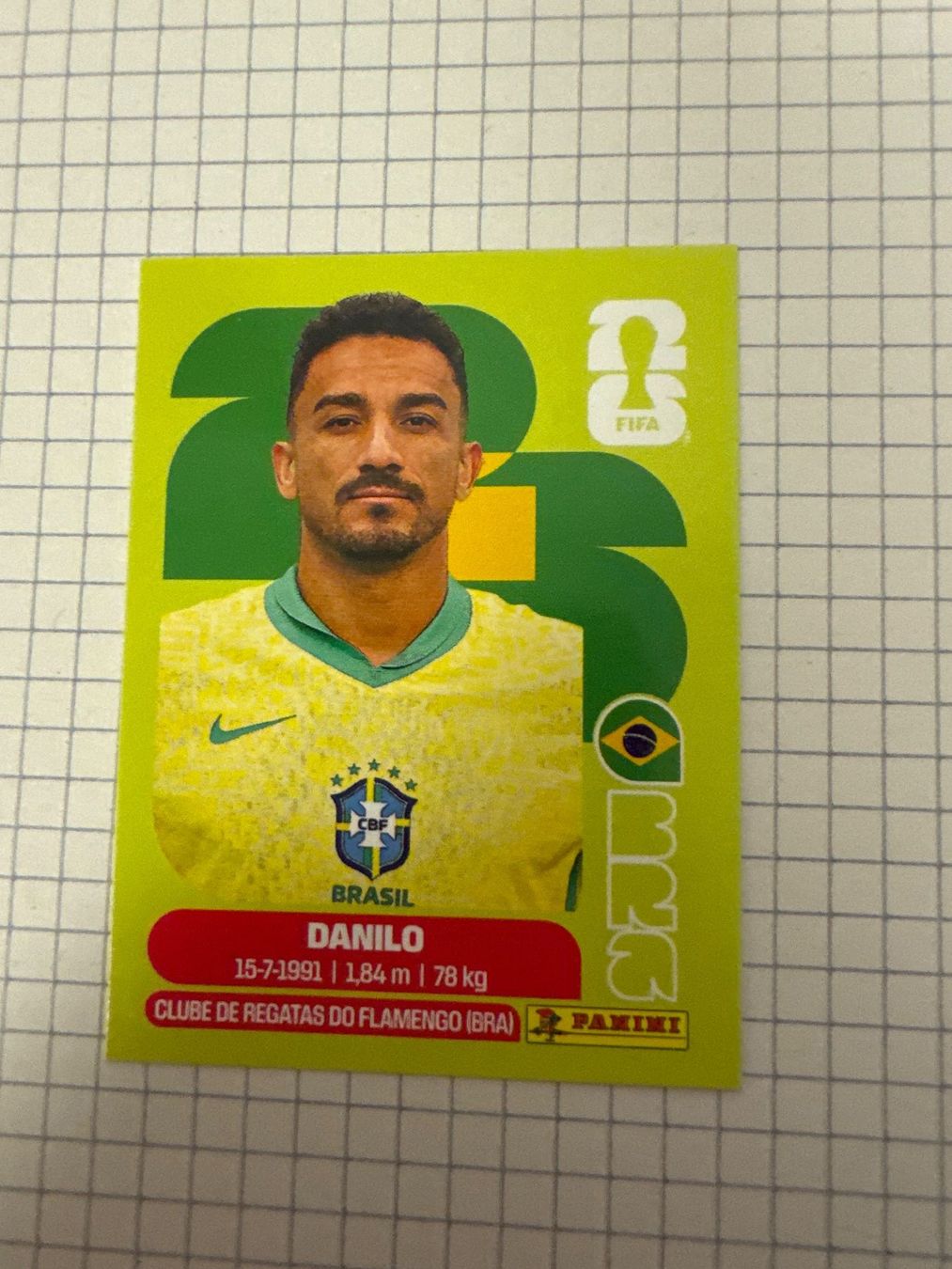 Panini Carte collezionabili: Panini Sticker WM 2026, BRA 7 Danilo – Nuovo (secondo la descrizione) da Winterthur venduto da mathis-spielsteine