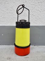 Alte Laterne BAUSSTELLE Petroleumlampe ohne Brenner rot gelb
