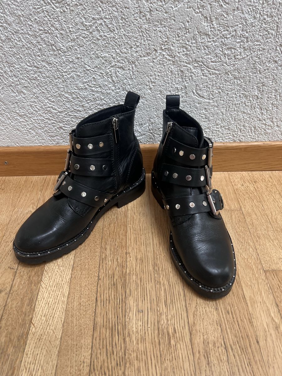 Damenschuhe: Bronx Damen Leder Boots, Schwarz, Gr. 36 – Gebraucht aus Ostermundigen von Steff18