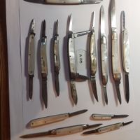 13Taschenmesser mit Perlmuth Griffschalen