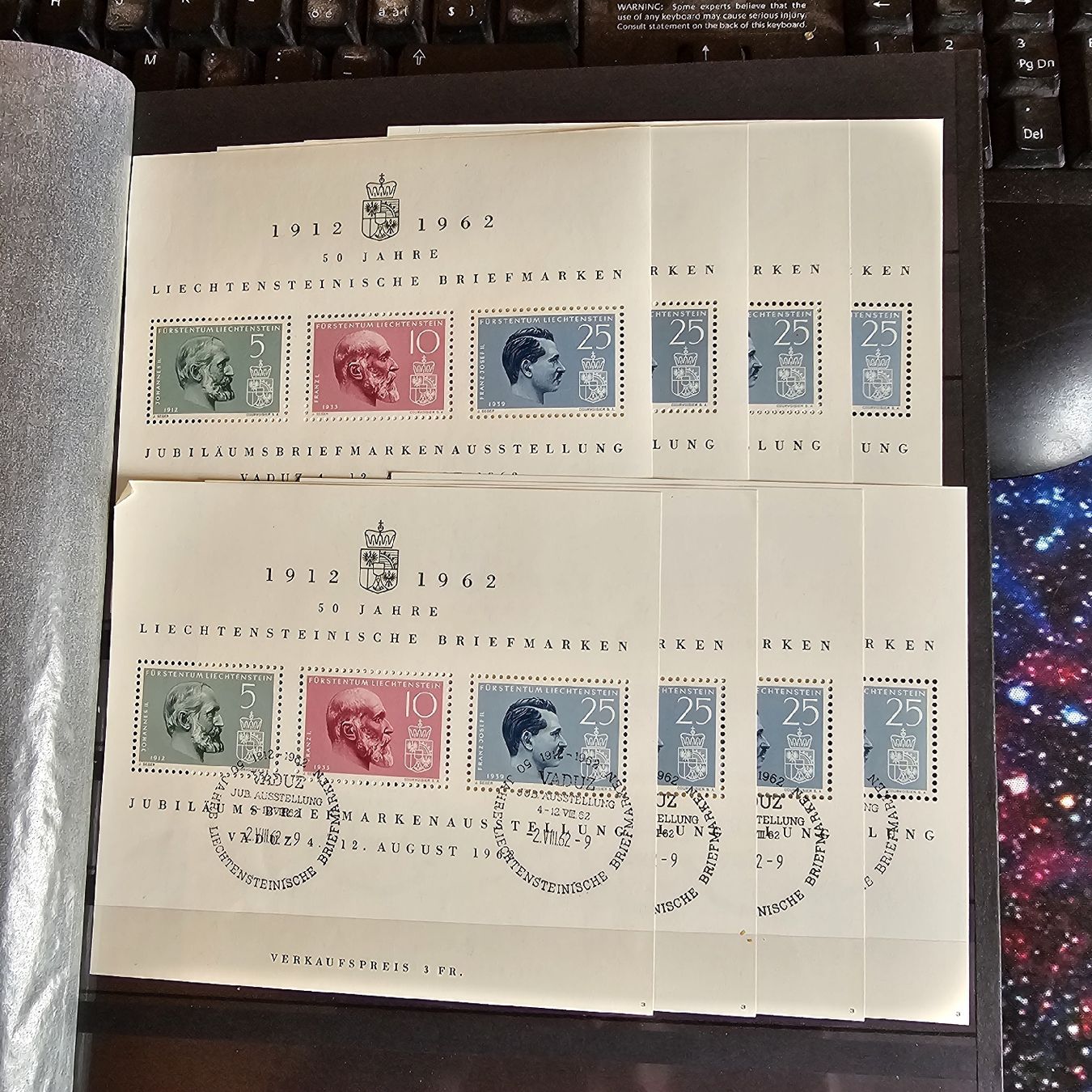 Tutti i francobolli: LIECHTENSTEIN LOT BLOCKS AB 1962 **/GEST. – Usato da Dintikon venduto da bonita099 2