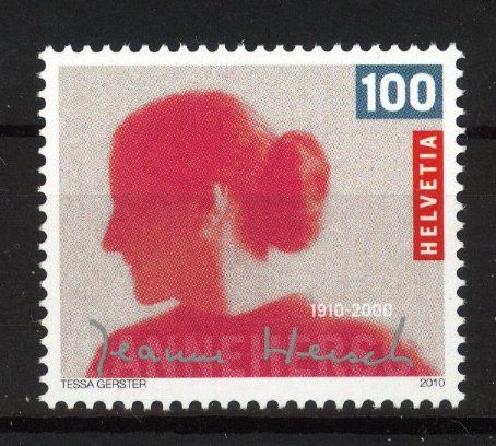 Alle Briefmarken: 2010, 100. Geburtstag Jeanne Hersch ** – Gebraucht aus Willisau von Vollstempel