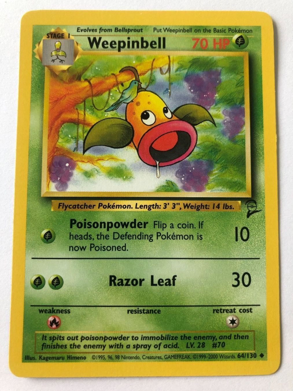 Pokémon Carte collezionabili: Weepinbell - Base Set 2 - Pokemon – Usato da Nussbaumen AG venduto da Bika-Shop